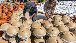 True Ancient Terracotta Pottery Technique Actually Exists | Satisfying Pottery Glazing & Kiln Firing