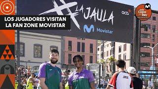 Los jugadores de la #CopaACB visitan la FAN ZONE MOVISTAR | Copa del Rey Gran Canaria 2025