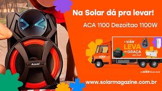 Na Solar da pra levar, Caixa de Som Amplificada Amvox ACA 1100 Dezoitao 1100W Preto