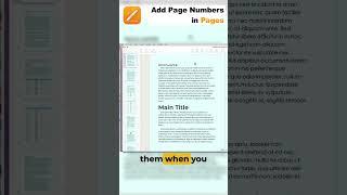 Easiest Way to Add Page Numbers in Apple Pages Short