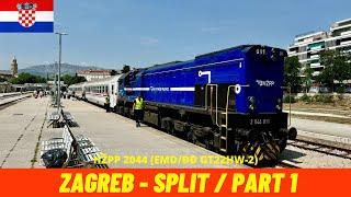 Cab Ride Zagreb - Split Part 1 to Oštarije (Croatian Railways, Croatia) train drivers view 4K