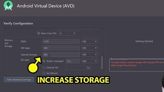 Not Enough Disk Space to Run AVD Android Studio