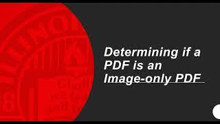 Determining if a PDF is an image or readable