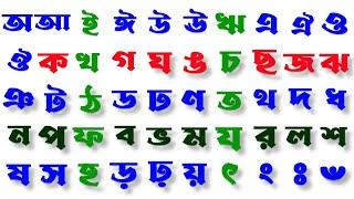 বর্ণমালা পড়ি লিখি শিখি || অআইঈউঊঋএঐওঔ ... কখগঘঙচছজঝঞটঠডঢণতথদধনপফবভমযরলশষসহ Ep-2