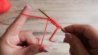 Набор петель от одного конца нити | Cast on knitting stitches