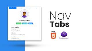 How to Create Tabs menu using Bootstrap 4 | How to Design Nav Tab Panes | Bootstrap 4 Tutorial