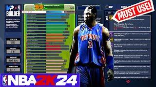 NBA 2K24  6’9 Rim Protector DEMIGOD Center BUILD Ben “The Body” Wallace! Unlimited Blocked Shots
