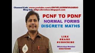 PCNF TO PDNF | PCNF TO PDNF CONVERSION | NORMAL FORMS | EXAMPLE PROBLEM ON PCNF TO PDNF CONVERSION |