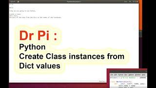 Python Class instances from Dictionary Keys