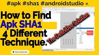 Android Studio How to Find Apk SHA1 with 4 Different Technique. 100% Working.