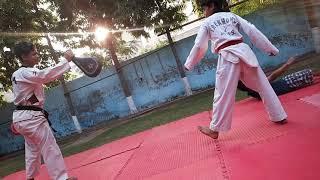 Taekwondo slap and 360 kick