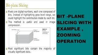 BIT Plane Slicing in Details With EXample