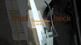 road marking thickness check on site