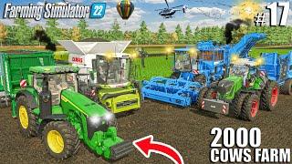 BUYING and HARVESTING NEW FIELDS | 2000 Cows Farm Ep.17 | Farming Simulator 22