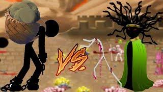 Stick War 2 - (Insane) Spearton, Giants Vs Medusa