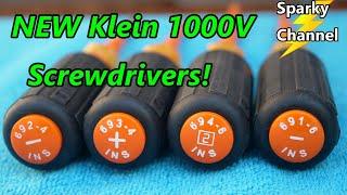 Klein Slim-Tip 1000V Insulated Screwdrivers 4-piece Set NEW