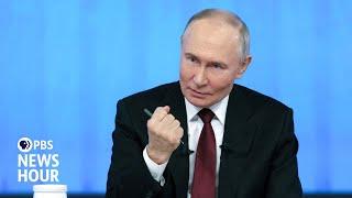 News Wrap: In annual news conference, Putin vows to continue war in Ukraine