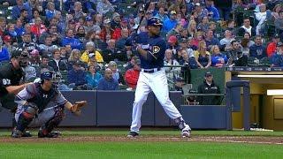 4/30/17: Santana's two home runs power Brewers' win