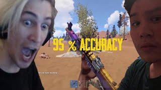 xQc - Shroud reacting to hJune crazy recoil control in Rust