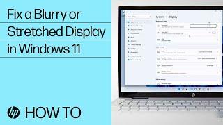 How to Fix a Blurry or Stretched Display in Windows 11| HP Computer Service | HP Support