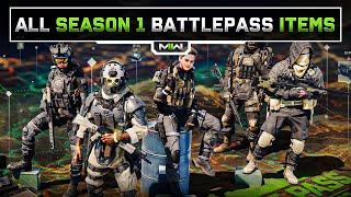 Modern Warfare 2: ALL SEASON 1 BATTLEPASS ITEMS (100 Tiers Review)