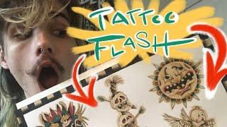 How I Paint TATTOO FLASH | Speed Painting