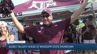 Aggies tailgate in true 12th Man Spirit, braving the TX heat