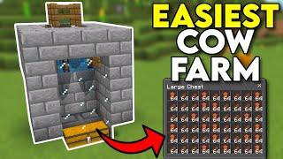 Easiest Cow Farm Minecraft Bedrock 1.20!