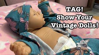 TAG! Show Your Vintage Dolls! First Changing For Jesmar 1980s realistic baby doll! Plus Name Reveal