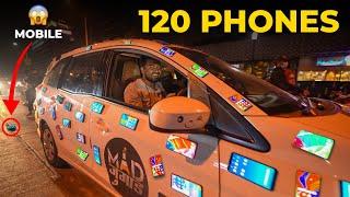 WORLD'S FIRST!!  Car with 120 PHONES| 120 फ़ोन वाली कार Public Reaction | Mad Jugaad