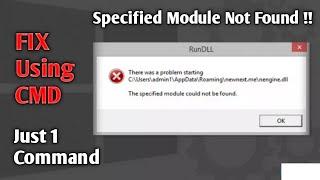 How to fix 'Specified Module could not be found' Windows 7/8/10 very easy | In Hindi | #techerzroute