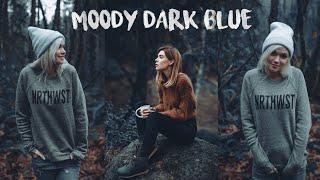 Moody Dark Blue Preset - Lightroom Mobile Preset | Dark Blue Preset | Moody Blue Preset | Misty Blue