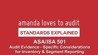 Specific audit evidence guidance for INVENTORY and SEGMENTS - ASA/ISA501