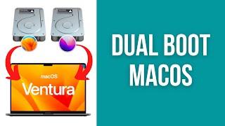 How to dual-boot macOS on Mac - partition/volume APFS tutorial (Ventura)