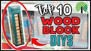 10 High-End Look DOLLAR TREE DIYs Using Tumbling Tower Blocks | Decor Ideas | DIY Jenga Craft Hacks