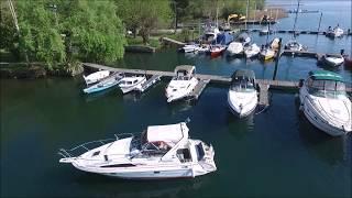 IL DRONE IN BARCA. The drone in the boat