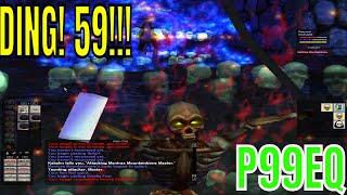 DING 59!! Time for DOUBLE HELL? / EVERQUEST P99 (project 1999) green / Necromancer Level 58-59 camp