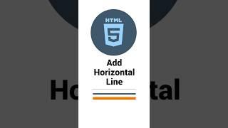 HTML Basic Tags: Add Horizontal Line with Color and Thickness #htmlbasics #htmltutorial