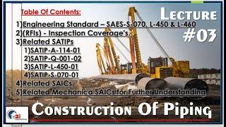 Construction of Piping System 03 |SAES-S-070 SAES-L-450| #2iconstructions