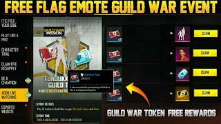 Free Flag Emote Guild War Rewards In Free Fire | New Guild War Event Free Rewards