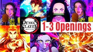 REACTING to Demonslayer Openings 1-3 INCREDIBLE!! (First Time Watching) Anime Openings