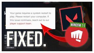 Fix Valorant "Your Game Requires A System Restart to Play" and How Submit Tickets Valorant Support