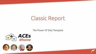 Richard Martens: "APEX's classic report: the power of no template"