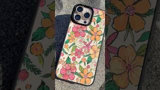  Floral Pink And Orange iPhone Case #cutephonecase #phonecaseshop #phonecase #iphonecase