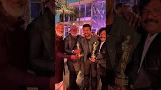 Team RRR Proudly Flaunts The Oscar At The After Party| #rrr #ramcharan #rajamouli #jrntr #naatunaatu