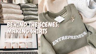 Watch Me Make Apparel & Organize Inventory For My Business - Studio Vlog 005