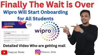 Wipro onboarding update  | Finally wipro started sending mail | Wipro elite onboarding update |Wipro