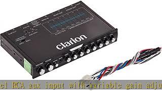 Clarion EQS755 7-Band Car Audio Graphic Equalizer with Front 3.5mm Auxiliary Input, Rear RCA Auxili