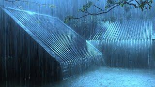 The Deepest Healing Sleep in Only 3 Minutes with Heavy Rain & Thunderstorm Sounds on a Tin Roof