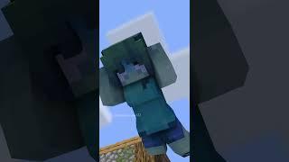 Minecraft Zombie Girl Falling2 Bad End - minecraft animation #shorts